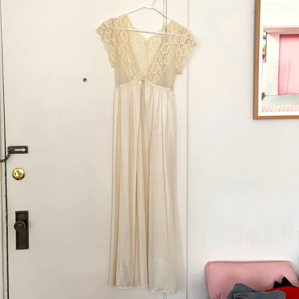 Lace robe.